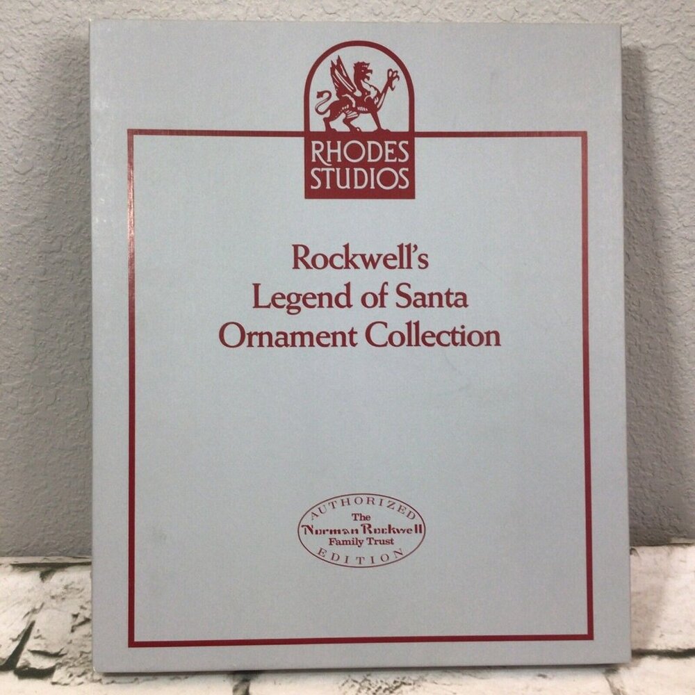 VTG Rockwells Legend Of Santa Ornament Collection W/Original Box Norman Rockwell